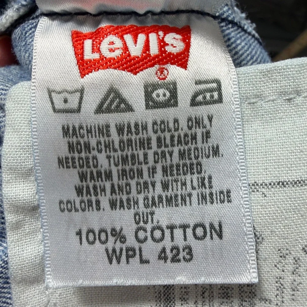Vtg Levis 501 Original Straight Leg Button Fly Light Wash Jeans 90s Mens 32x34